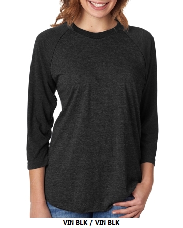 Next Level Unisex Triblend 3/4-Sleeve Raglan (6051)